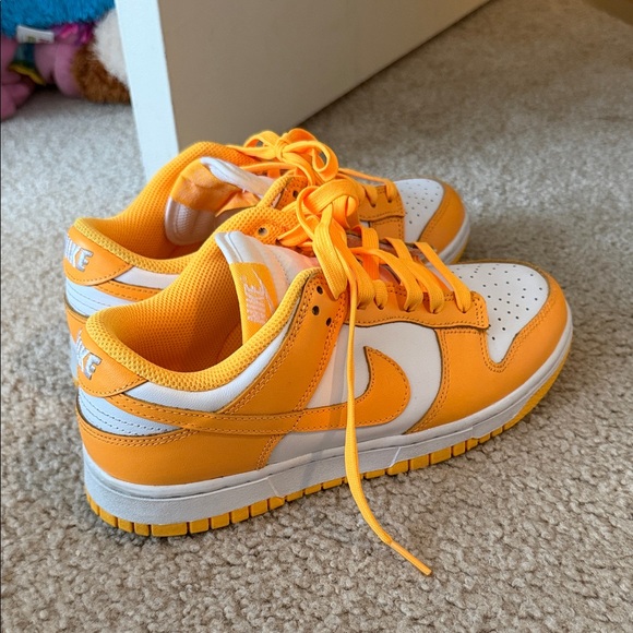 Nike Shoes - Nike Dunks Orange and White (kids 6.5/w 8)